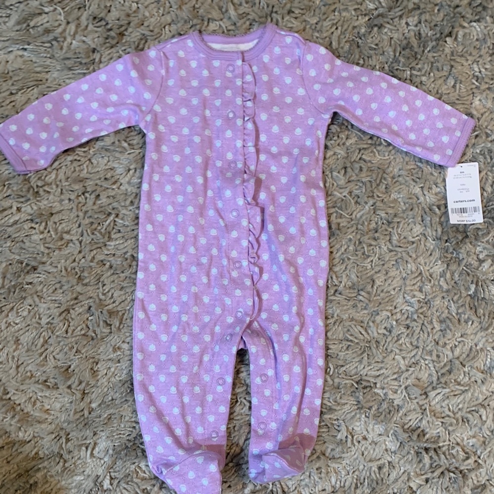 Footes onesie with ruffles